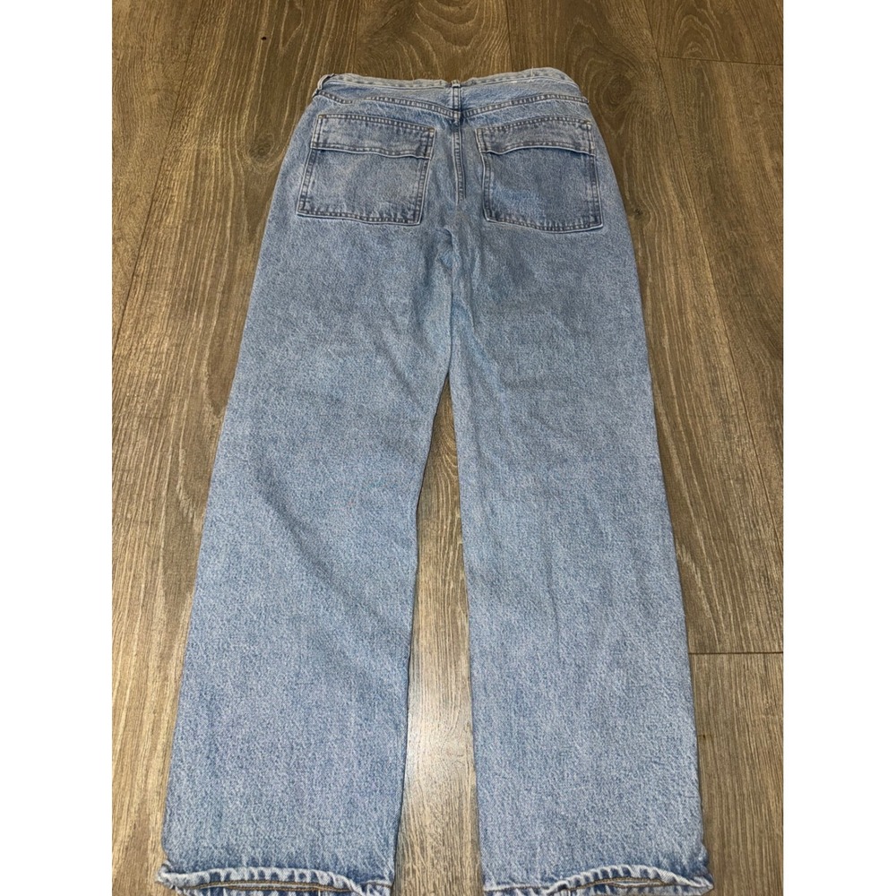 AGOLDE Cooper Cargo High Rise Straight Leg Jeans Light Wash Blue Size 27